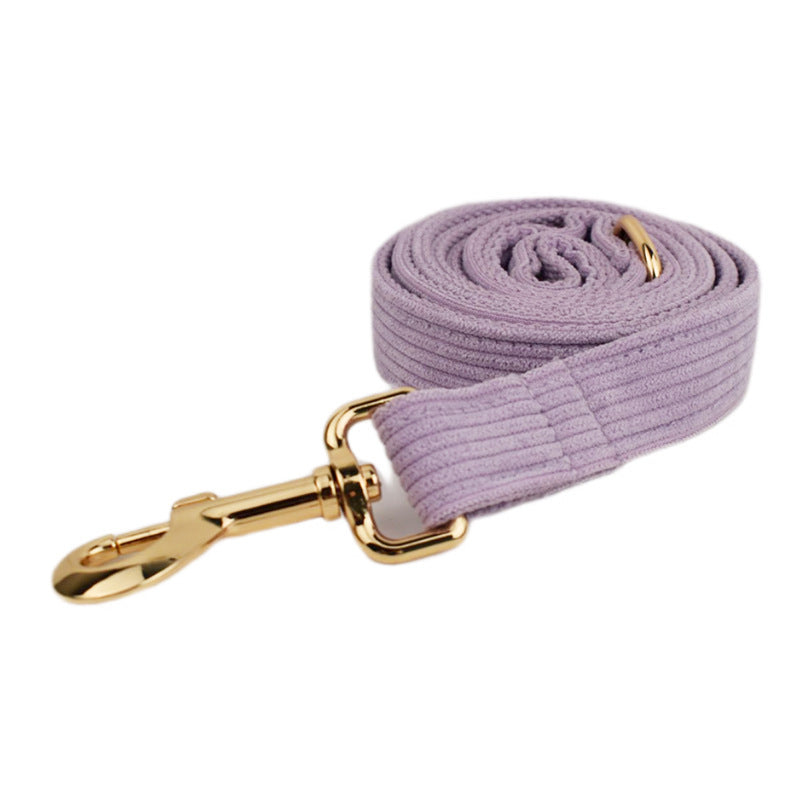 HKM-983699 Soft Fabric Velvet Dog Collar with Accessories for XS to XL Sizes