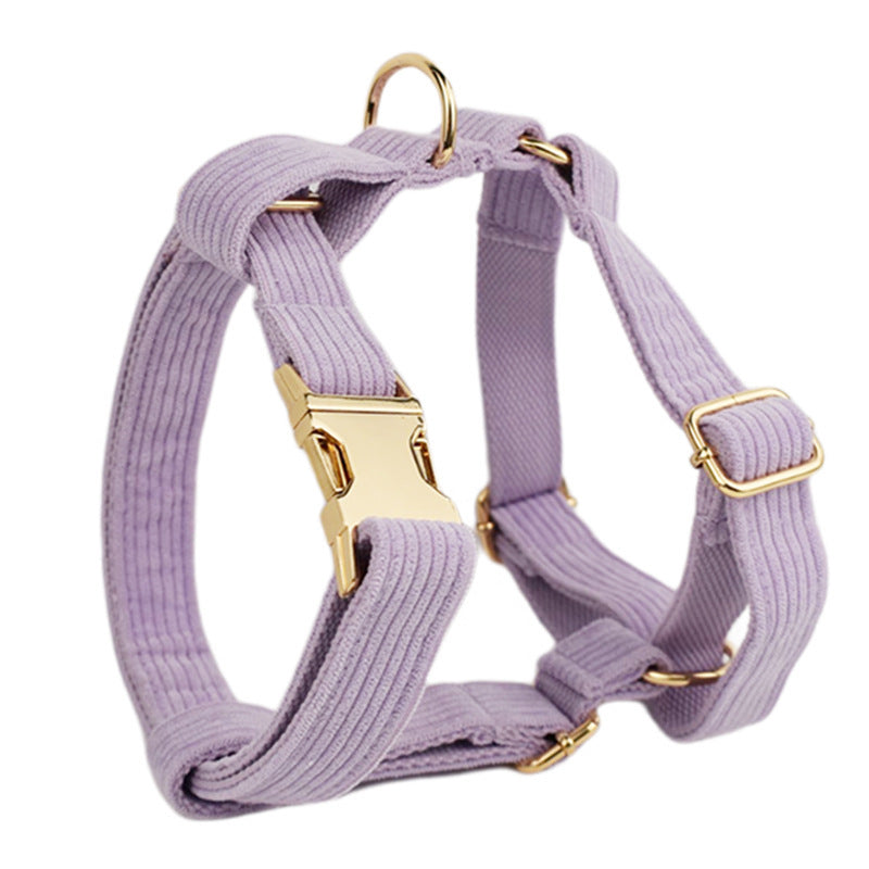 HKM-983699 Soft Fabric Velvet Dog Collar with Accessories for XS to XL Sizes