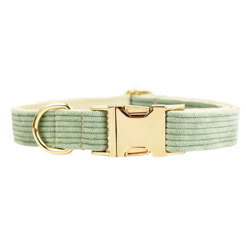 HKM-983699 Soft Fabric Velvet Dog Collar with Accessories for XS to XL Sizes