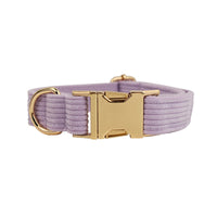 HKM-983699 Soft Fabric Velvet Dog Collar with Accessories for XS to XL Sizes