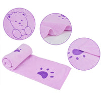 HKM-923795 Soft Absorbent Cartoon Print Bath Towel - Bear Design, 70x140cm
