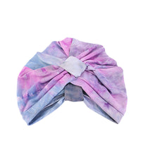 HKM-846739 Tie-Dyed Ethnic Style Turban Hat in Vibrant Colors for Women