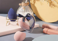 HKM-274515 Starry Sky Makeup Sponge Set with Stand - Blue & Yellow Beauty Eggs for Flawless Application