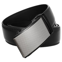 HKM-918163 Men's Leather Automatic Buckle Belt with Alloy Detail - Model LY36-24872-1