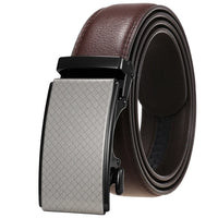 HKM-918163 Men's Leather Automatic Buckle Belt with Alloy Detail - Model LY36-24872-1
