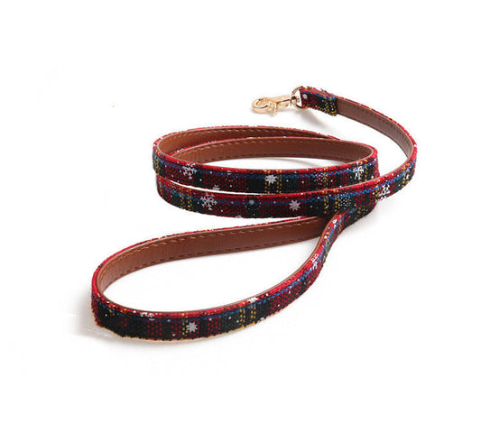 HKM-733587 Adjustable Christmas Pet Collar for Dogs and Cats ¨C Festive Design in Red and Green, Multiple Sizes Available