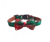HKM-733587 Adjustable Christmas Pet Collar for Dogs and Cats ¨C Festive Design in Red and Green, Multiple Sizes Available