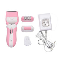 HKM-281619 3-in-1 Rechargeable Cordless Callus Remover with Ergonomic Grip for Smooth Skin Removal