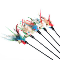 HKM-323219 Colorful Cat Teaser Stick - 65CM Long Plastic Bite Toy for Playful Cats