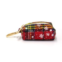 HKM-800915 Red Christmas Pet Collar and Leash Set with Bowknot and Chest Harness, Includes Waste Bag