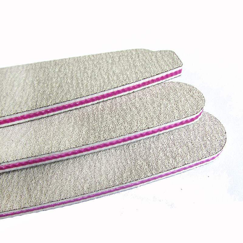 HKM-033043 5Pcs Nail Files 100/180 Grit Grey Frosted Sanding Buffers for Manicure and Pedicure