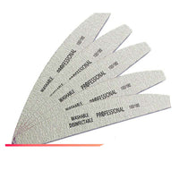 HKM-033043 5Pcs Nail Files 100/180 Grit Grey Frosted Sanding Buffers for Manicure and Pedicure