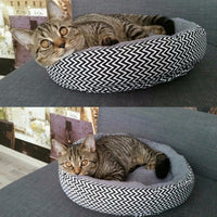 HKM-279891 Deep Sleep Round Pet Kennel - Cozy Cloth Bed for Cats and Small Pets