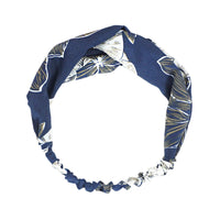 HKM-938451 Geometric Pattern Cloth Headband in Dark Tones for Versatile Styling