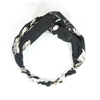 HKM-938451 Geometric Pattern Cloth Headband in Dark Tones for Versatile Styling