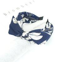 HKM-938451 Geometric Pattern Cloth Headband in Dark Tones for Versatile Styling