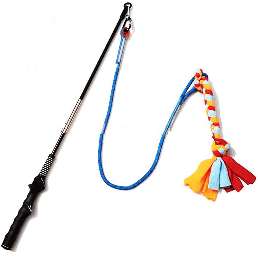 JMT-973450 Interactive Cotton Rope Toy for Dogs - Training & Play Teaser Rod