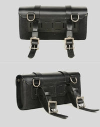 HKM-893459 Retro Oil Wax Canvas Motorcycle Shoulder Bag for Luggage and Side Storage