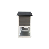 HKM-514195 Removable Tray Ramp Wooden Outdoor Rabbit Hutch with Running Cage for Small Pets