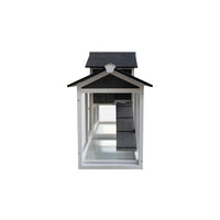 HKM-514195 Removable Tray Ramp Wooden Outdoor Rabbit Hutch with Running Cage for Small Pets