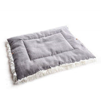 HKM-162323 Convertible 2-in-1 Pet Nest Mattress - Plush, Easy-Fold Design for Cats and Puppies, White Grey