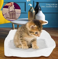 HKM-135635 Reusable Mesh Cat Litter Filter Bags - 10-Pack with Drawstring for Easy Cleaning and Straining