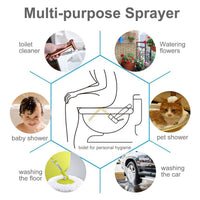 HKM-908307 Handheld Toilet Spray Bidet with Stainless Steel Hose for Easy Cleaning and Pet Bathing