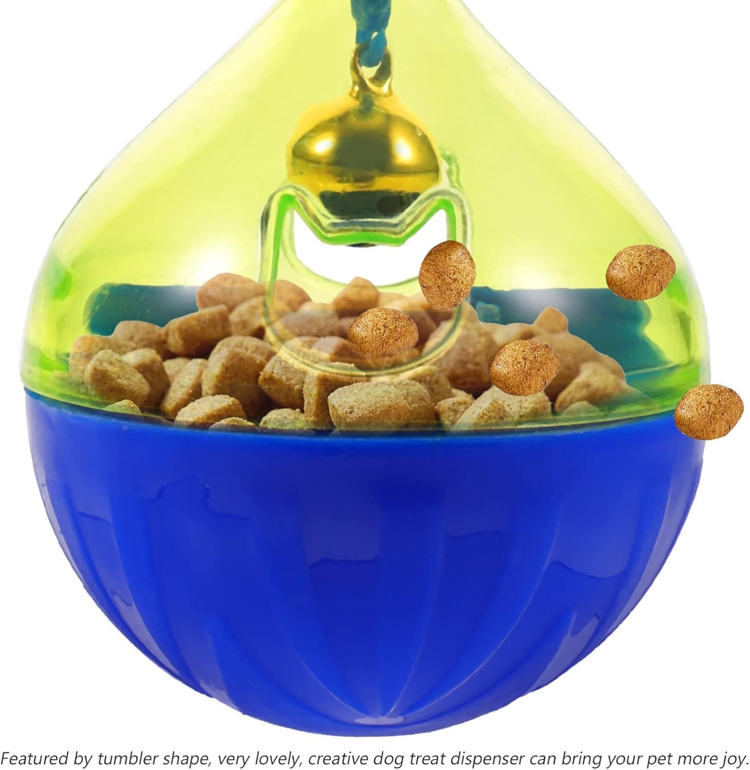 HKM-221459 Interactive Treat Dispenser for Dogs and Cats - Puzzle Feeder Tumbler Toy for Active Eating and Playtime