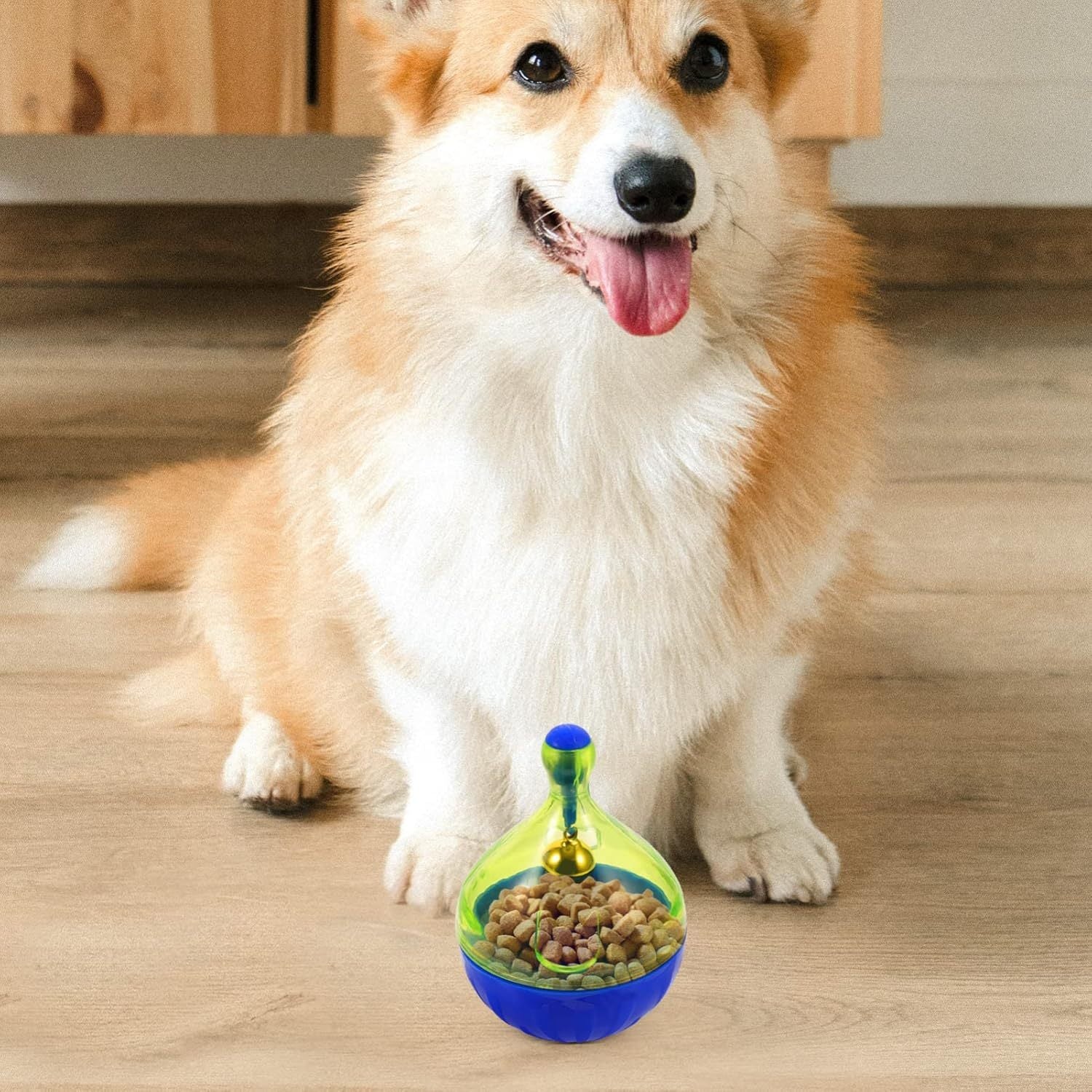 HKM-221459 Interactive Treat Dispenser for Dogs and Cats - Puzzle Feeder Tumbler Toy for Active Eating and Playtime