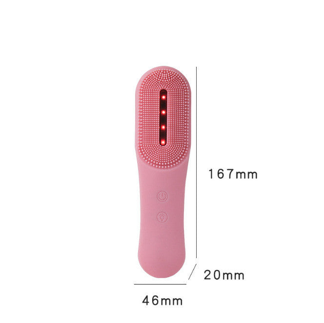 HKM-310931 Ultrasonic Vibrating Facial Cleanser with Red Light Therapy