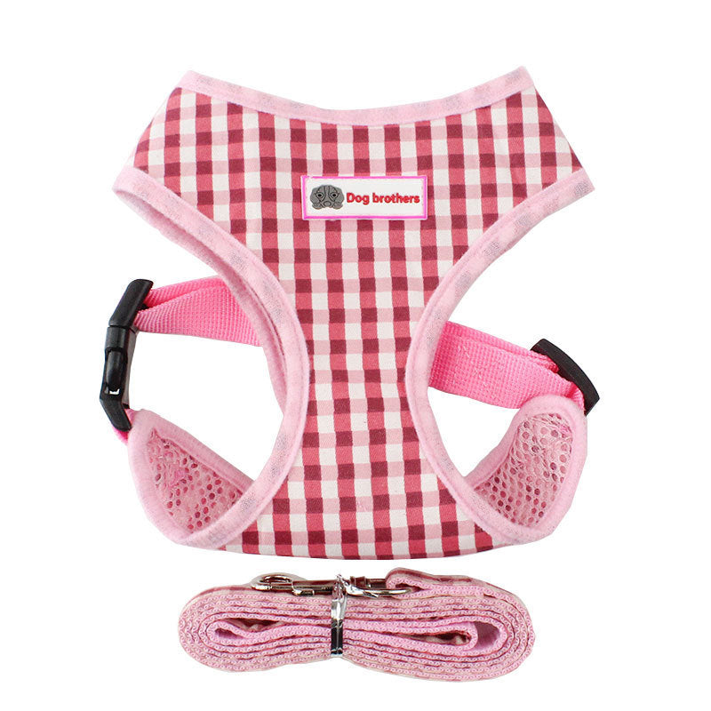 HKM-109331 Adjustable Vest-Style Dog Chest Strap ¨C Lightweight Polyester Traction Belt for Small to Medium Breeds (S, M, L Sizes)