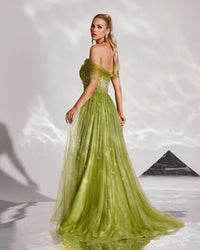 HKM-747411 Elegant Green Ladies Formal Dress - Style EZ25186