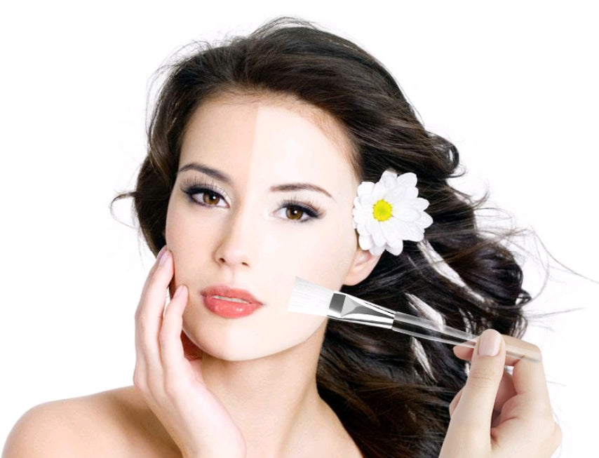 HKM-299539 Transparent Pen Holder Mask Brush with Soft Nylon Hair for Even Application