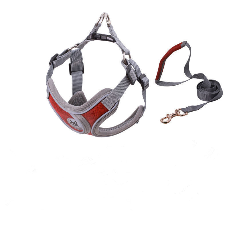 HKM-173715 Nylon PET Strap Collar and Traction Rope for Small to Medium Pets