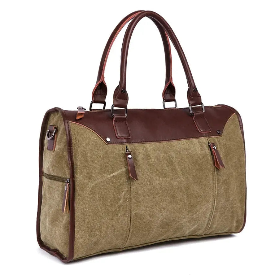 HKM-644371 Vintage Canvas Briefcase Handbag for Men - Casual Style and Versatile Use