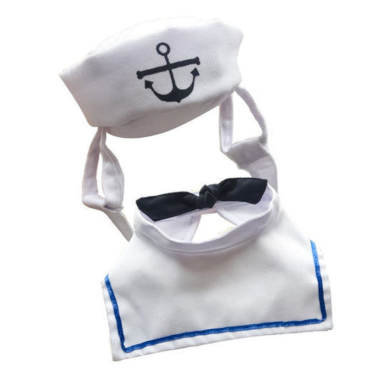 HKM-164371 Pet Sailor Suit - Adjustable Cloth Naval Outfit for Small to Medium Pets