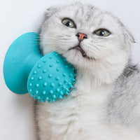 HKM-104211 Cat Self Grooming Brush and Scratcher with Cat Mint - Eco-Friendly Pet Hair Remover for Cats and Kittens