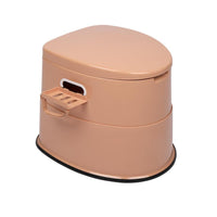 HKM-090387 Portable Toilet with Anti-Slip Pad - Brown Color