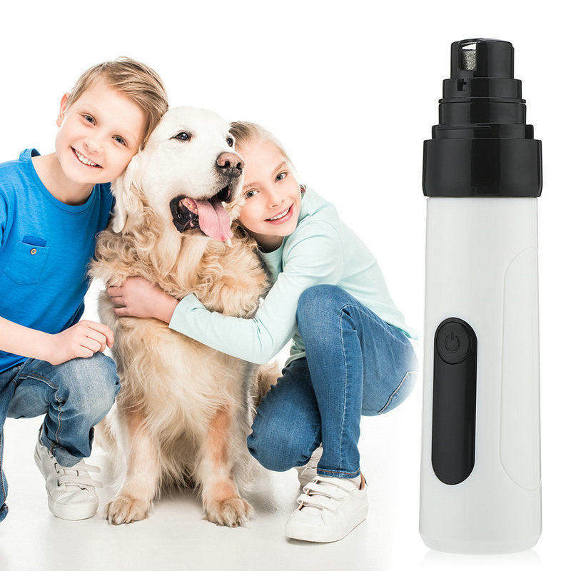 HKM-348947 Quiet Electric Pet Nail Grinder with Adjustable Speed and Ergonomic Design for Safe Nail Trimming