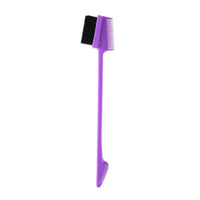 HKM-855443 Double-Sided Hair Edge Comb with Fine Bristles and Portable Design - Available in Blue, Purple, White, Black