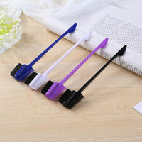 HKM-855443 Double-Sided Hair Edge Comb with Fine Bristles and Portable Design - Available in Blue, Purple, White, Black