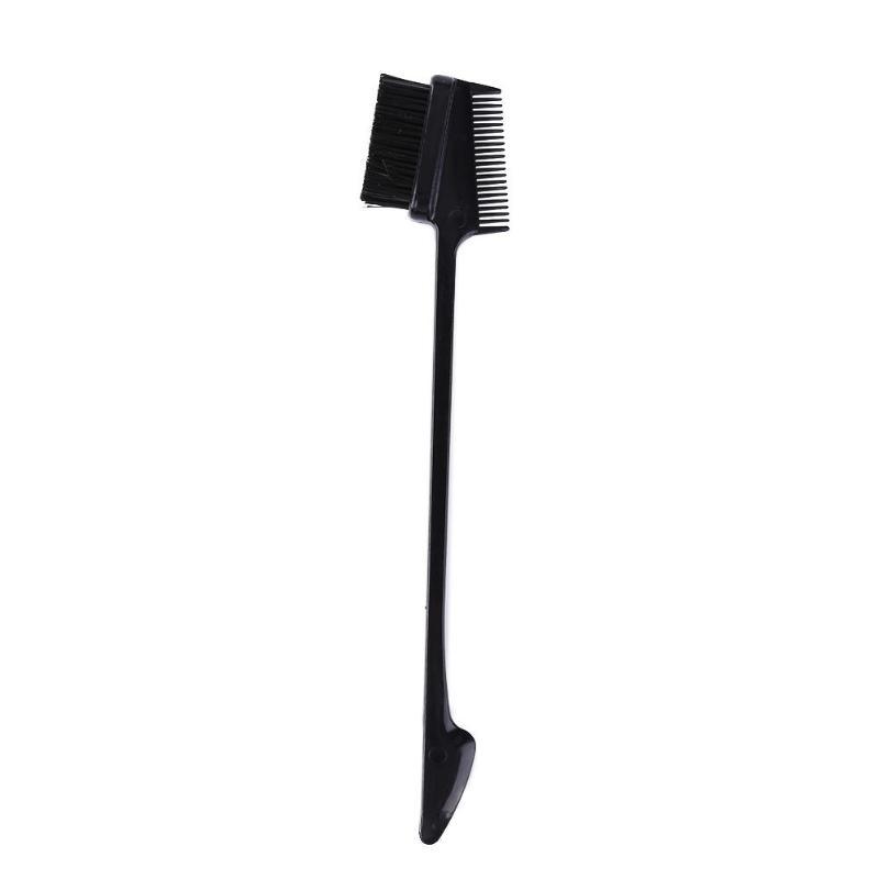 HKM-855443 Double-Sided Hair Edge Comb with Fine Bristles and Portable Design - Available in Blue, Purple, White, Black