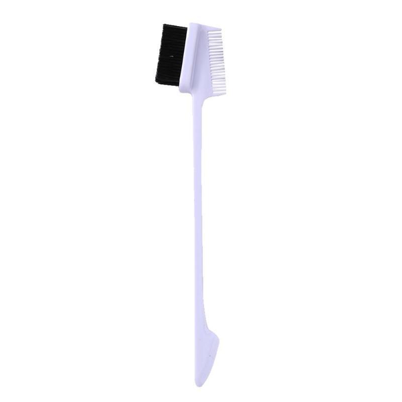 HKM-855443 Double-Sided Hair Edge Comb with Fine Bristles and Portable Design - Available in Blue, Purple, White, Black