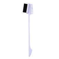 HKM-855443 Double-Sided Hair Edge Comb with Fine Bristles and Portable Design - Available in Blue, Purple, White, Black