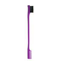 HKM-855443 Double-Sided Hair Edge Comb with Fine Bristles and Portable Design - Available in Blue, Purple, White, Black