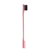 HKM-855443 Double-Sided Hair Edge Comb with Fine Bristles and Portable Design - Available in Blue, Purple, White, Black