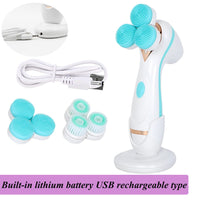 HKM-061779 Electric Face Cleansing Brush with 3 Accessories for Acne and Blackhead Removal