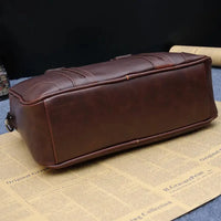 HKM-036435 Retro Crossbody Messenger Bag for Men – Waxed Canvas and Leather, Waterproof Design, Ideal for Business and Travel