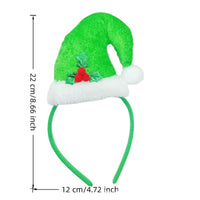 HKM-558739 Festive Handmade Cartoon Christmas Headband with Fluffy Balls and Ribbons