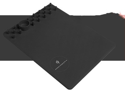 KTX-717907 Wireless Charging Mouse Pad with Integrated Charging Station